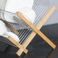 Forda Countertop Sink Dish Drying Rack with Foldable Bamboo Legs