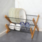 Forda Countertop Sink Dish Drying Rack with Foldable Bamboo Legs