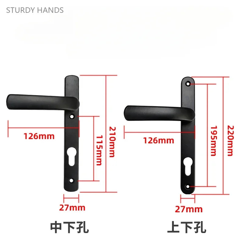 Forda Steel Bridge Cutoff Aluminum Flat Door Lock Double-sided Handle Lock