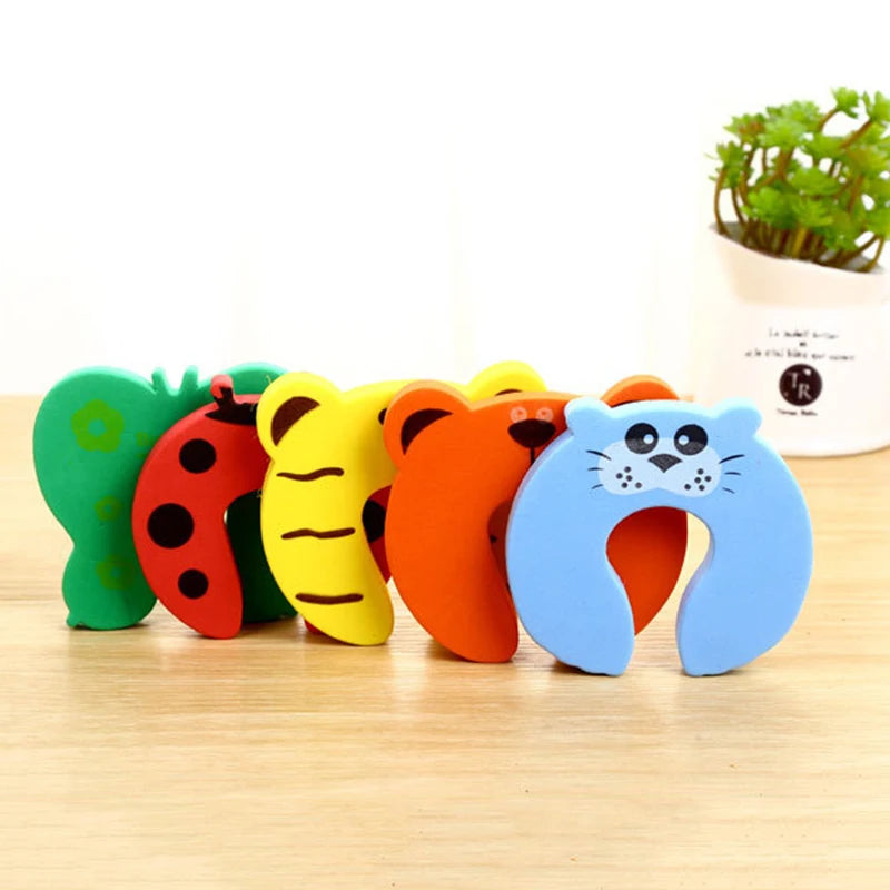 Forda Door Stoppers Cartoon Door Stops Security Pinch Guard Baby Kids Safety Protection