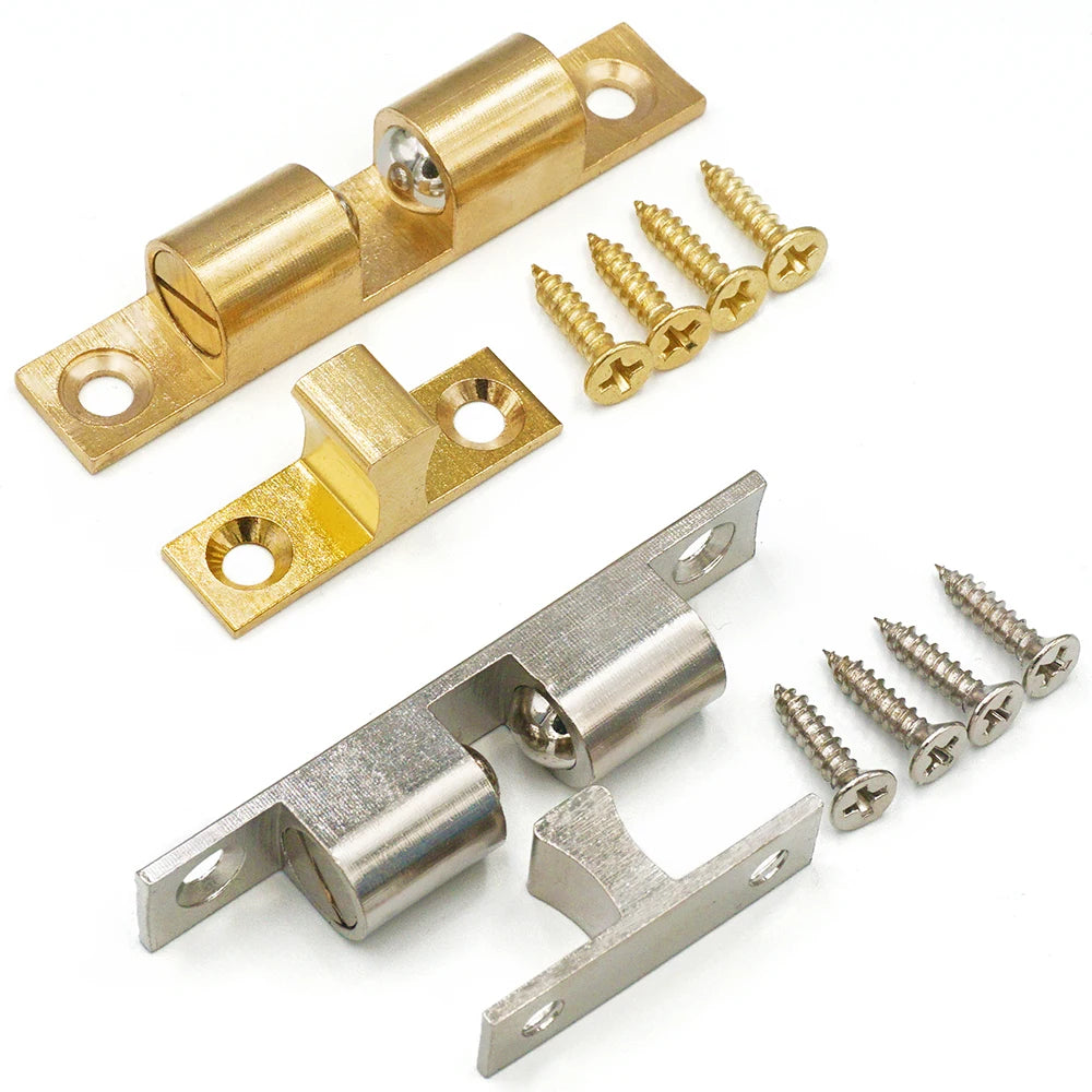 Forda Brass Cabinet Door Catch Adjustable Spring Ball Latch