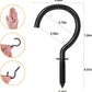 Forda Black Cup Wall Ceiling Plant Screw Hooks (50pcs)