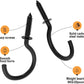 Forda Black Cup Wall Ceiling Plant Screw Hooks (50pcs)