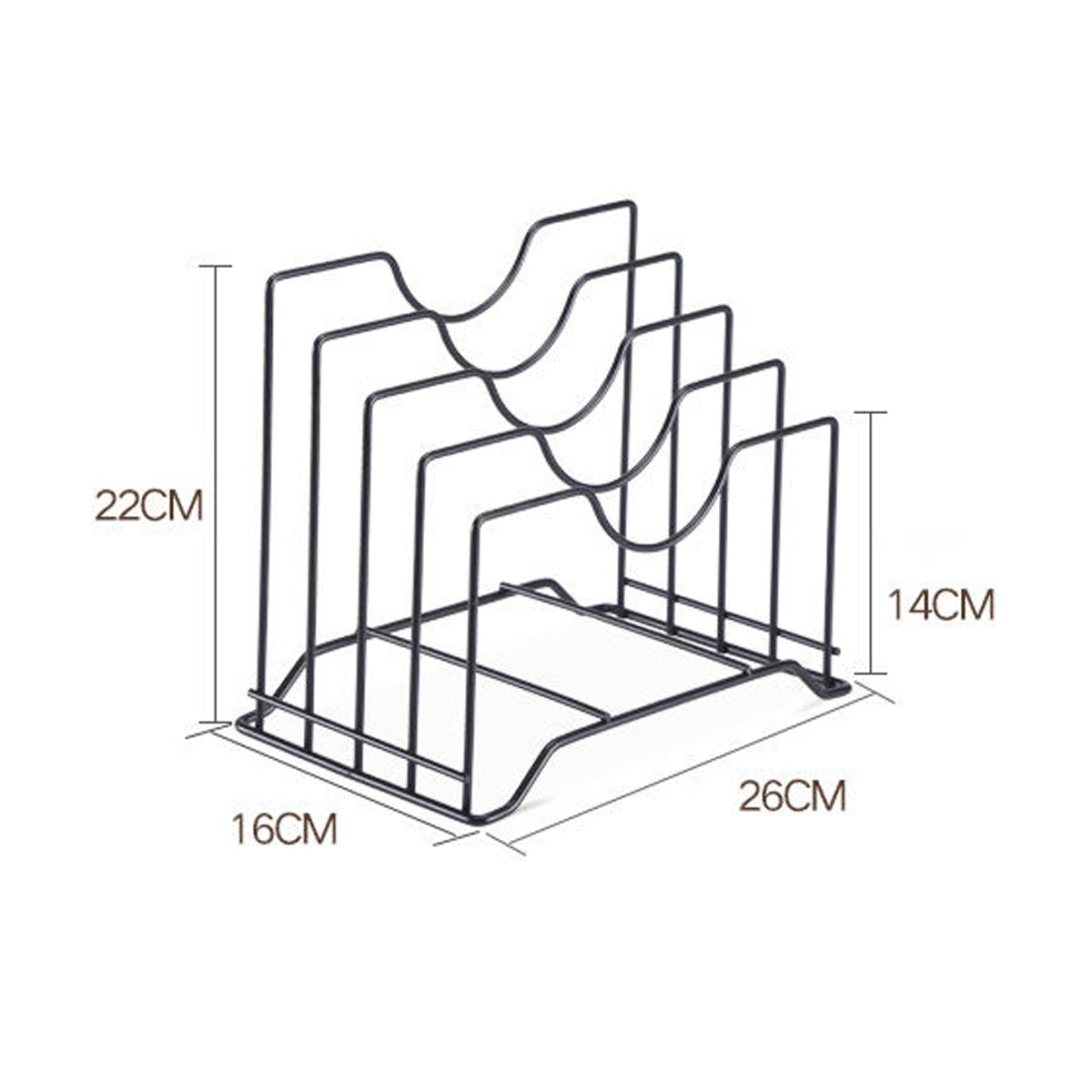 Forda Multi-layer Steel Wire Cutting Board Rack Kitchen Organizer