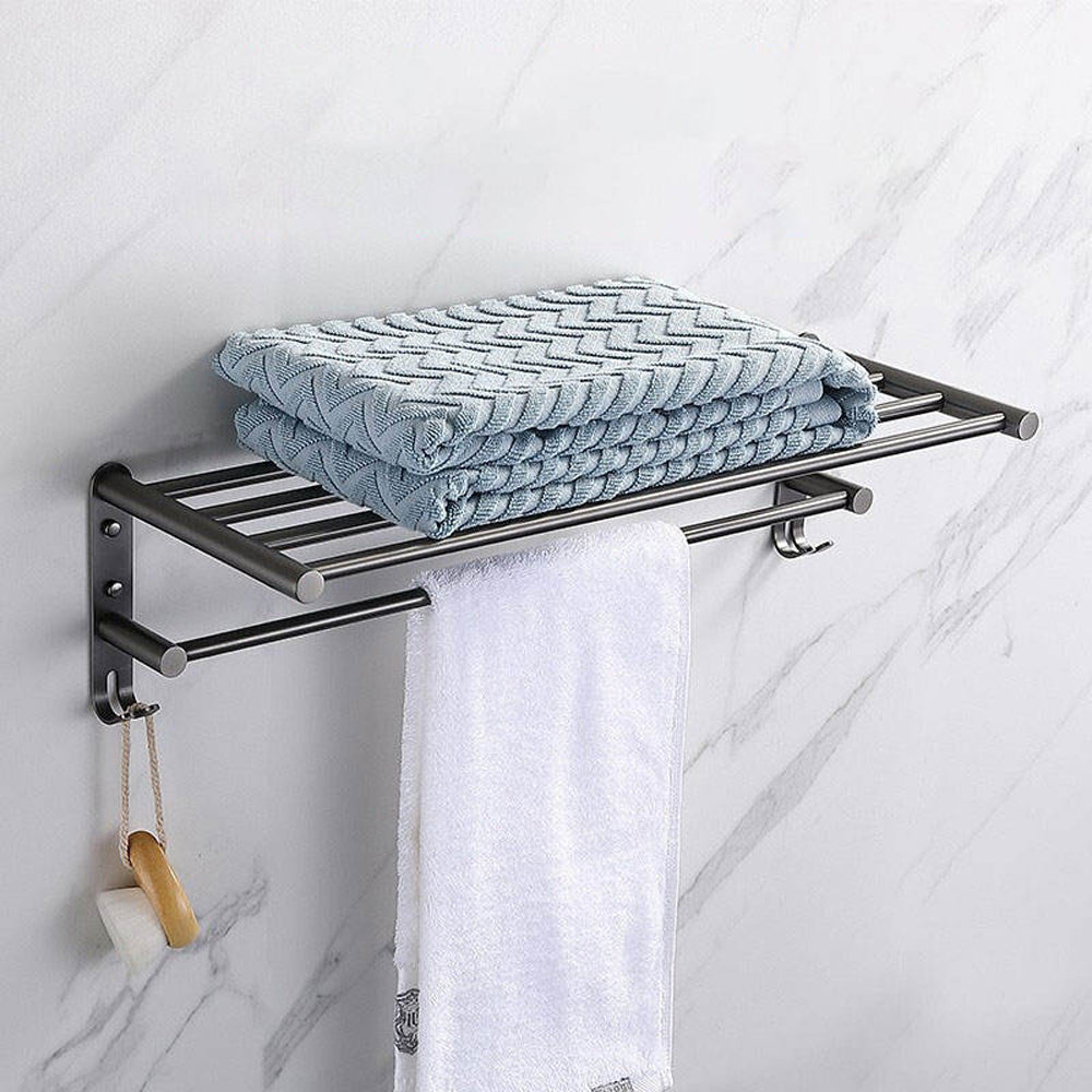 Forda Stainless Steel Bath Laundry Towel Stand with Bar