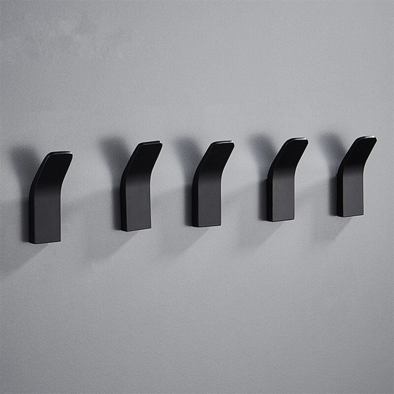 Forda Black Rustproof Wall Mounted Coat Rack