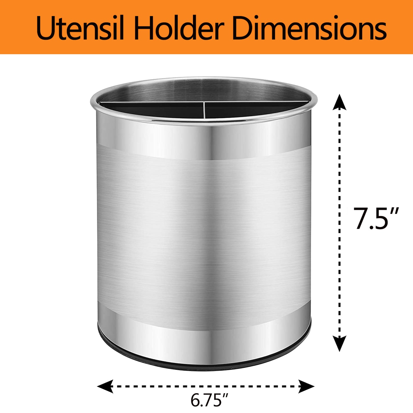 Forda Stainless Steel Rotating Cutlery Utensil Holder