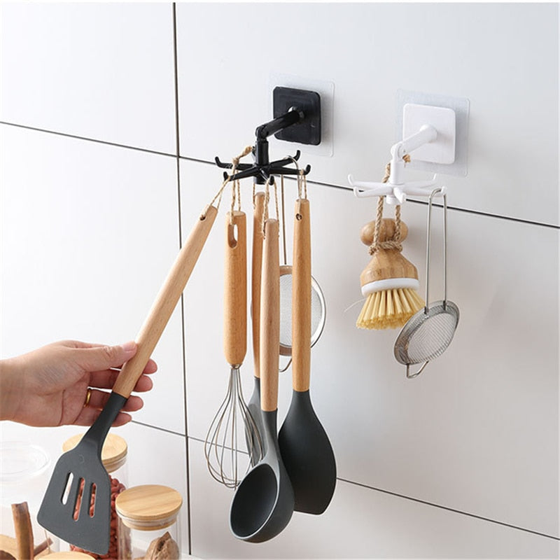 Forda 360 Degree Bathroom Kitchen Utensils Rotating Hook