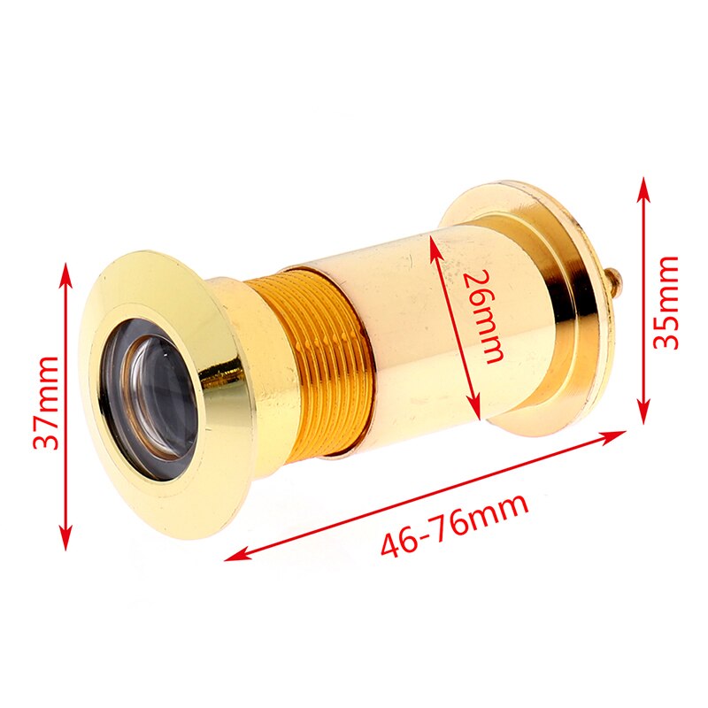 Forda 200 Degree 16-26mm Glass Lens Wide Angle Peephole Door Viewer