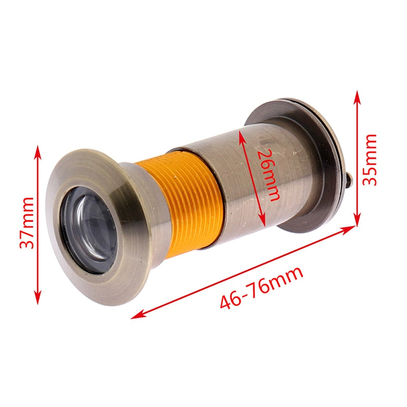 Forda 200 Degree 16-26mm Glass Lens Wide Angle Peephole Door Viewer