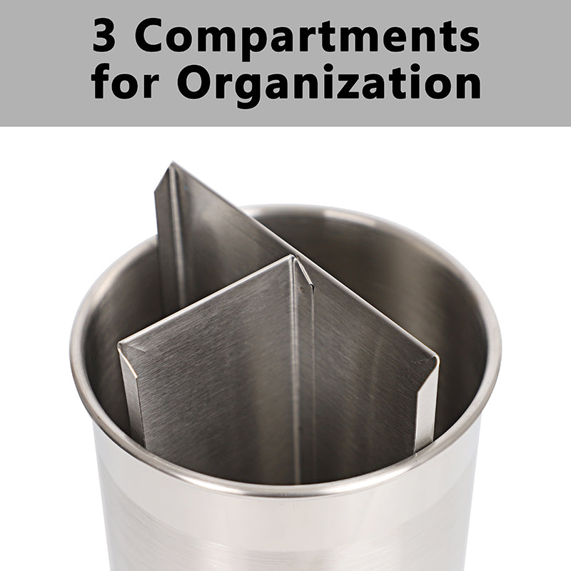 Forda Stainless Steel Rotating Cutlery Utensil Holder