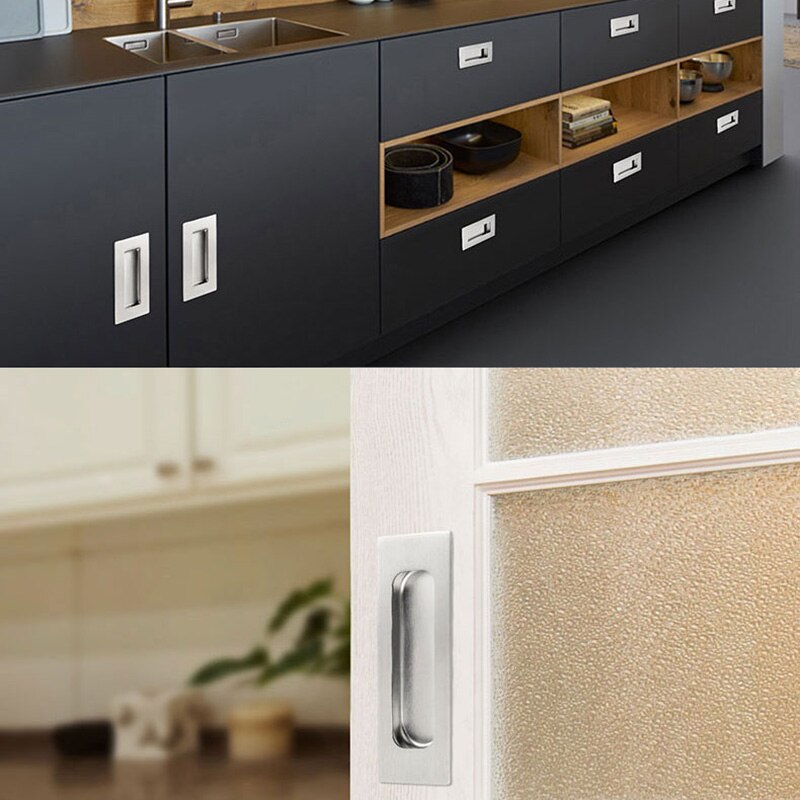 Forda Embedded Concealed Stainless Steel Kitchen Knobs and Pulls