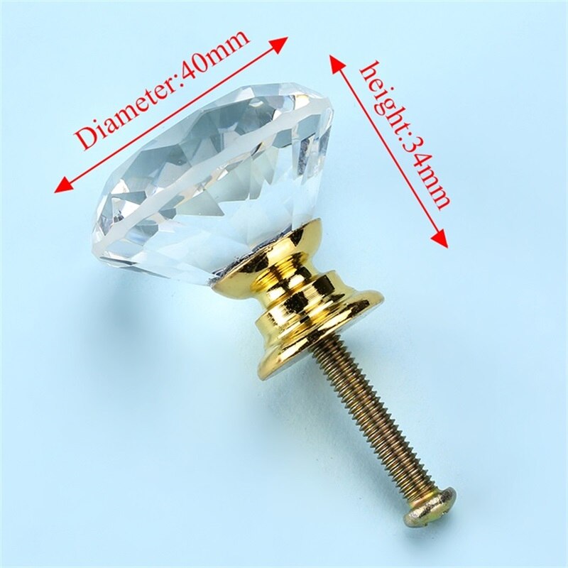 Forda Diamond Crystal Knobs for Kitchen Cabinets