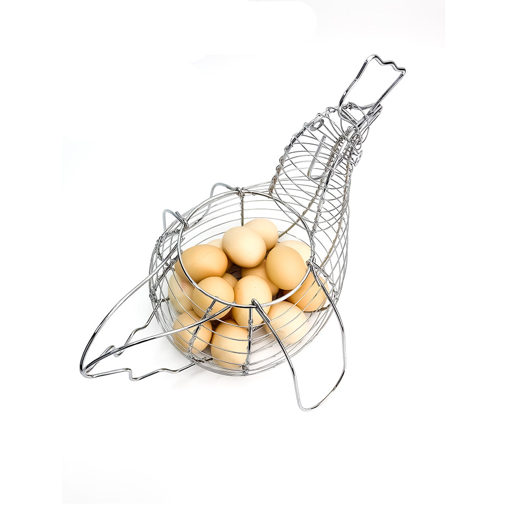 Forda Chiken Metal Wire Egg Storage Basket with Handle