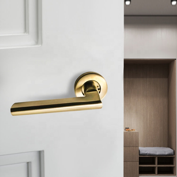 Forda Stainless Stee Gold Interior Bedroom Fire Mortise Lever Handle Lock