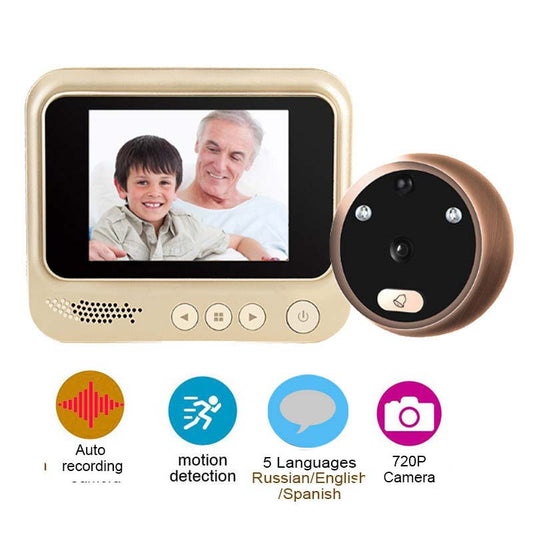 Forda Li-Battery Motion Detection Electronic Ring Doorbell Camera Peephole Viewer