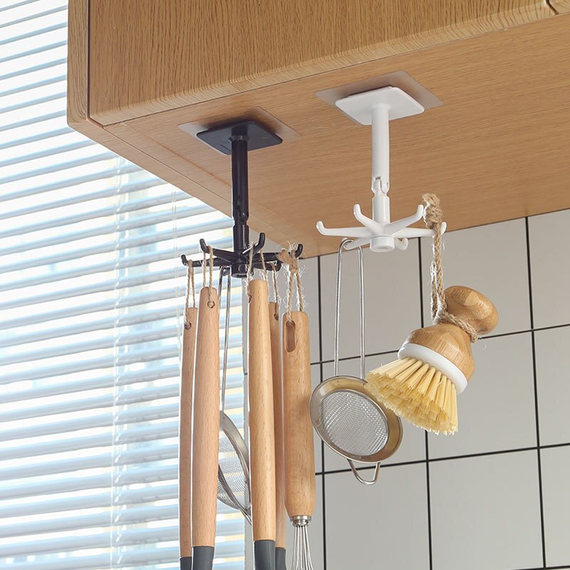 Forda 360 Degree Bathroom Kitchen Utensils Rotating Hook