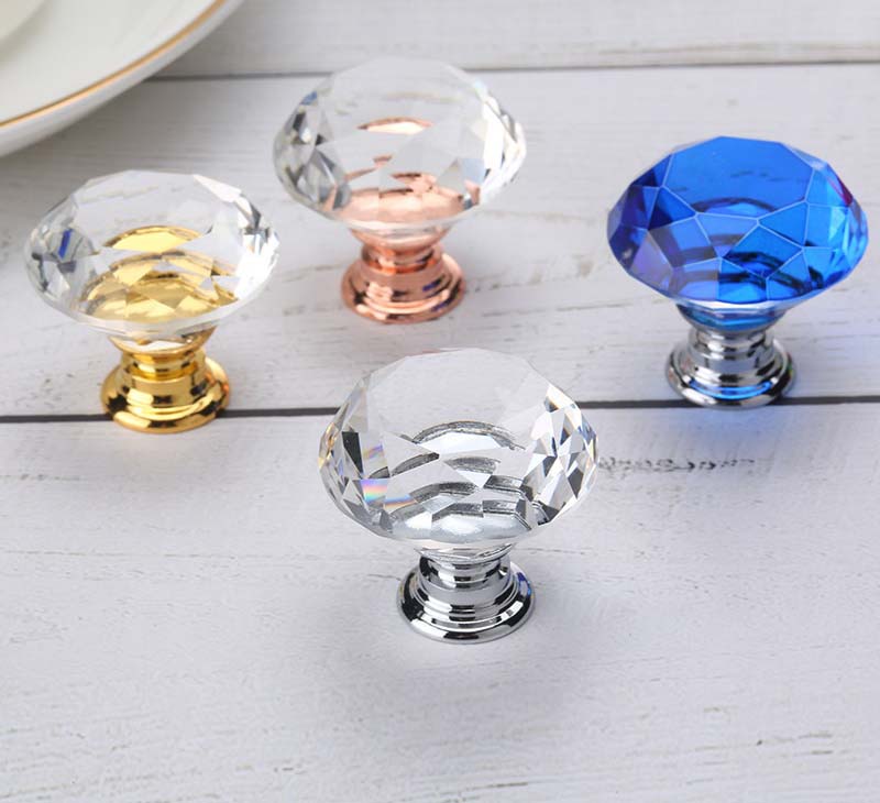 Forda Diamond Crystal Knobs for Kitchen Cabinets