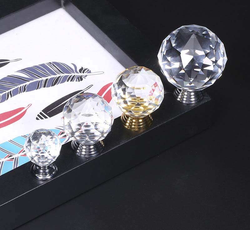 Forda Round Diamond Cupboard Crystal Cabinet Knobs