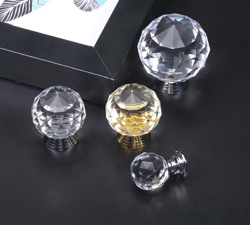 Forda Round Diamond Cupboard Crystal Cabinet Knobs