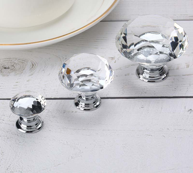 Forda Diamond Crystal Knobs for Kitchen Cabinets