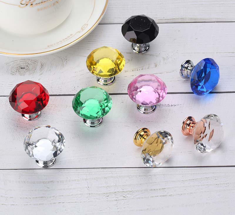 Forda Diamond Crystal Knobs for Kitchen Cabinets