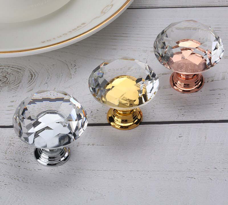 Forda Diamond Crystal Knobs for Kitchen Cabinets