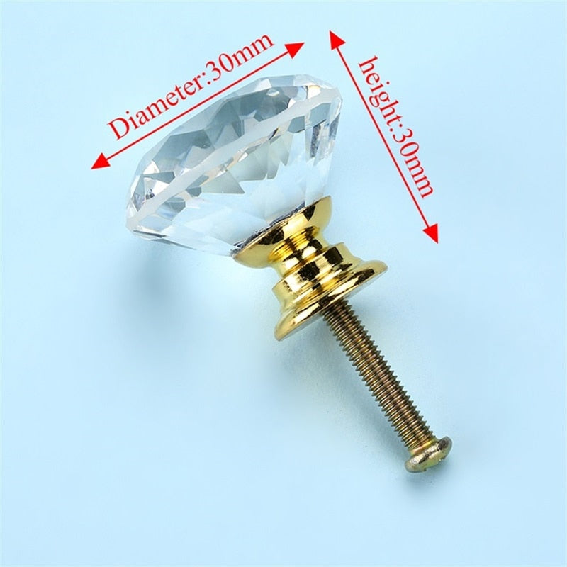 Forda Diamond Crystal Knobs for Kitchen Cabinets