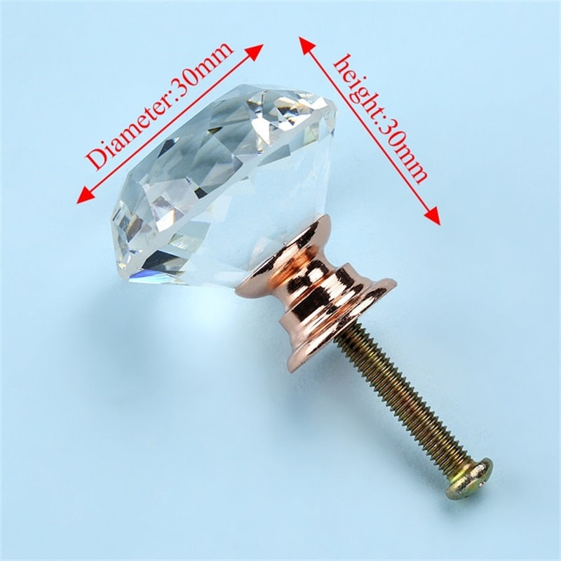 Forda Diamond Crystal Knobs for Kitchen Cabinets