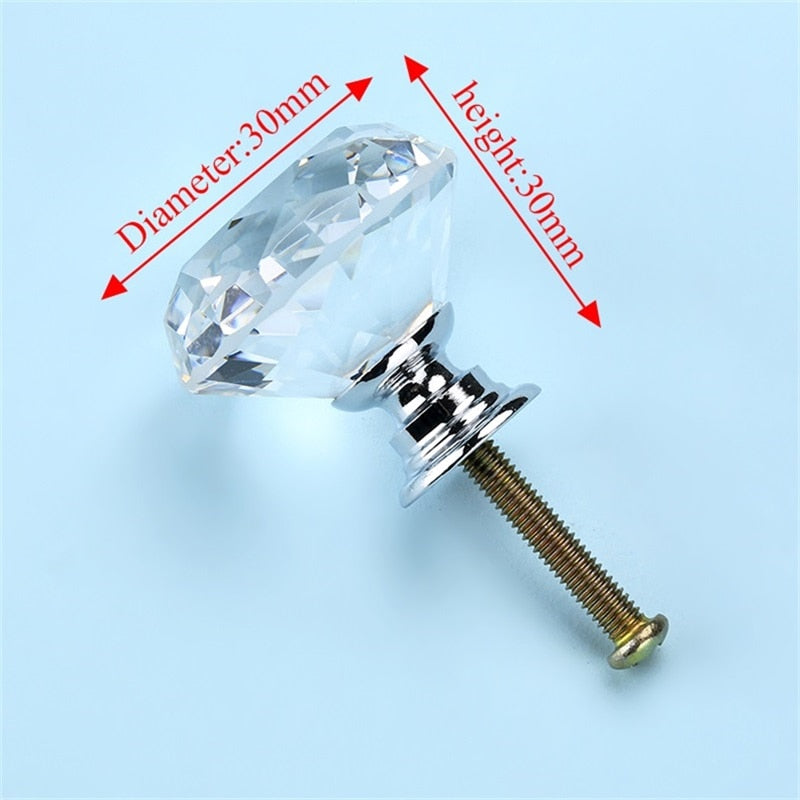 Forda Diamond Crystal Knobs for Kitchen Cabinets