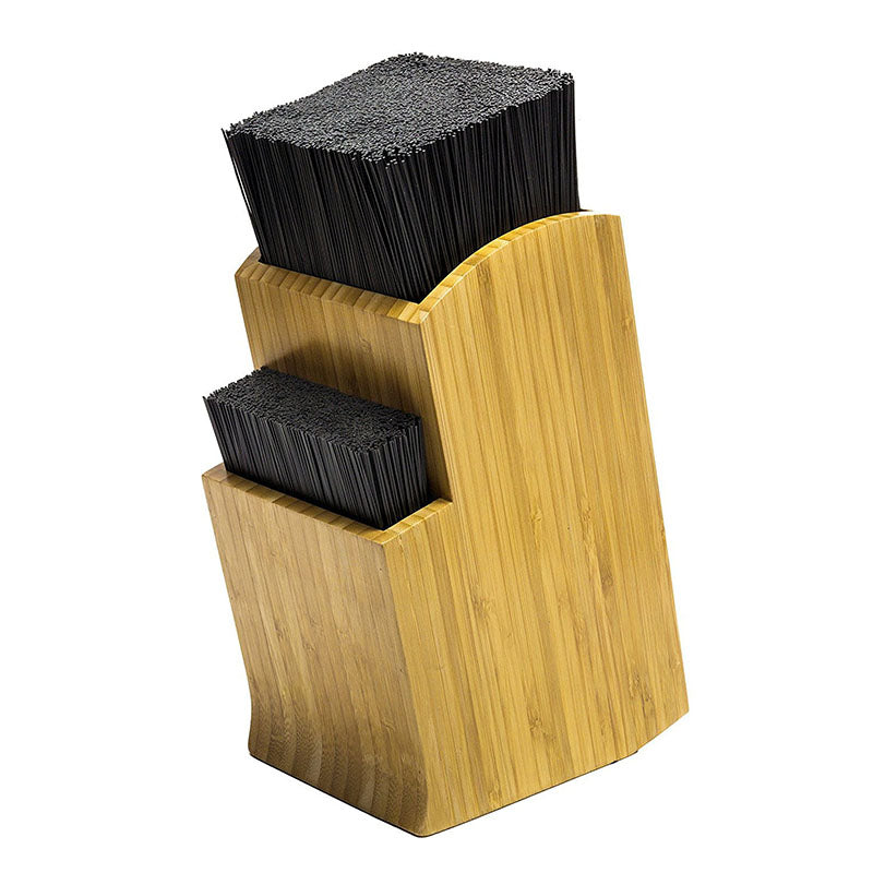 Forda Bamboo Two-tiered Slotless Wooden Knife Stand Prgaomzer