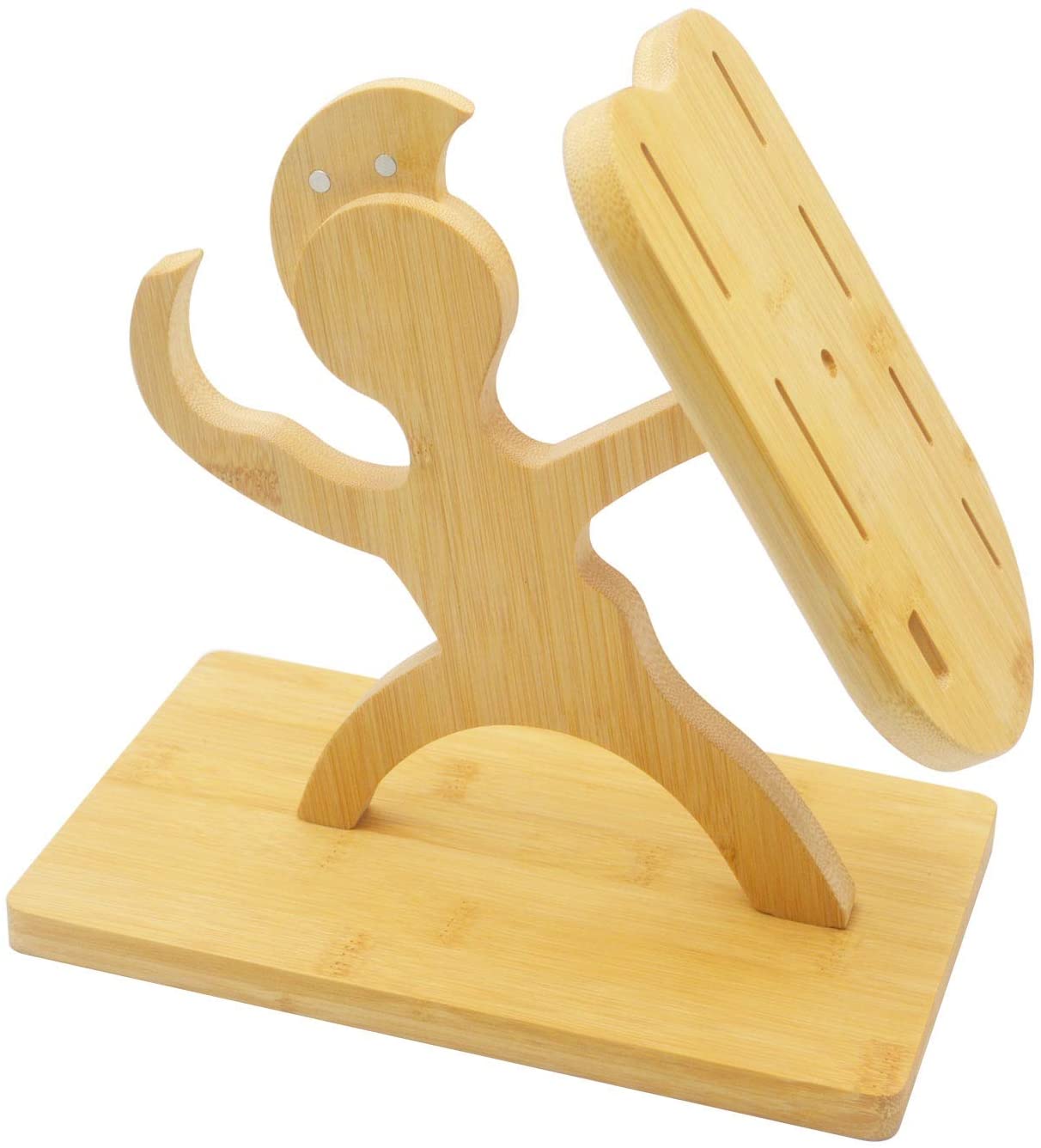 Forda Bamboo Warrior Shape 7 Holes Knife Block Holder