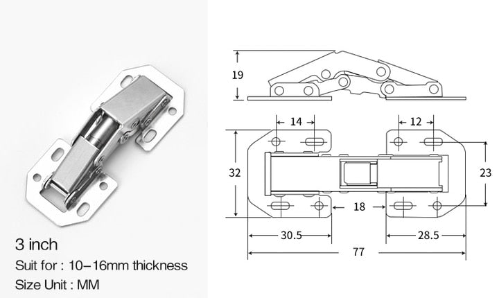 Forda 90 Degree Soft Close Cabinet Door Hinges