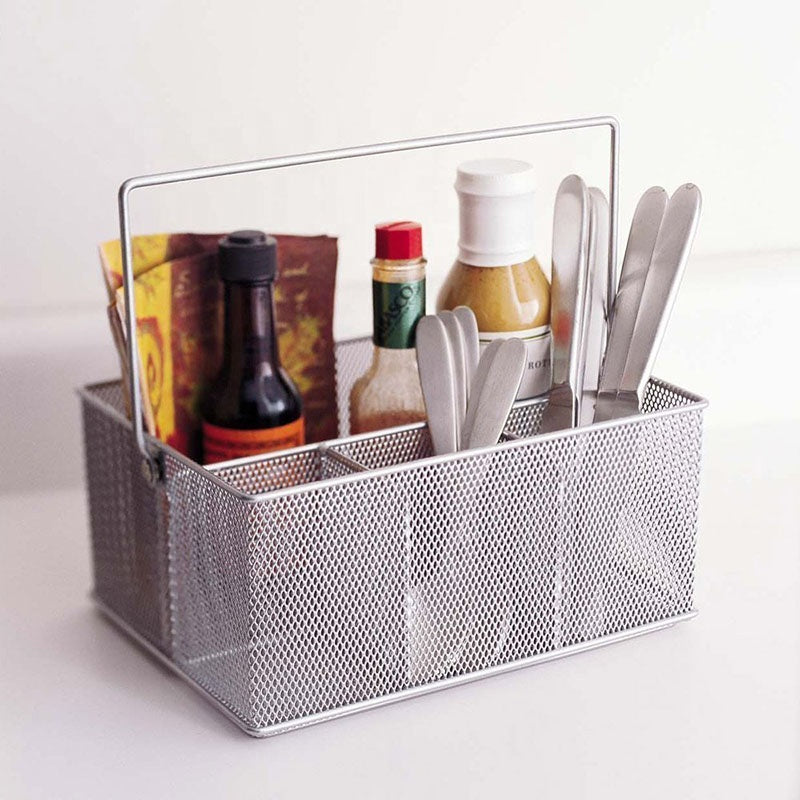 Forda Mesh Basket Kitchen Condiment Organizer Utensil Holder