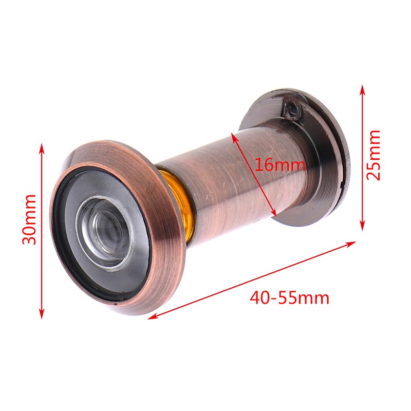 Forda 200 Degree 16-26mm Glass Lens Wide Angle Peephole Door Viewer