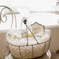 Forda Oval Metal Wire Vegetable Bread Egg Basket Wood Handles