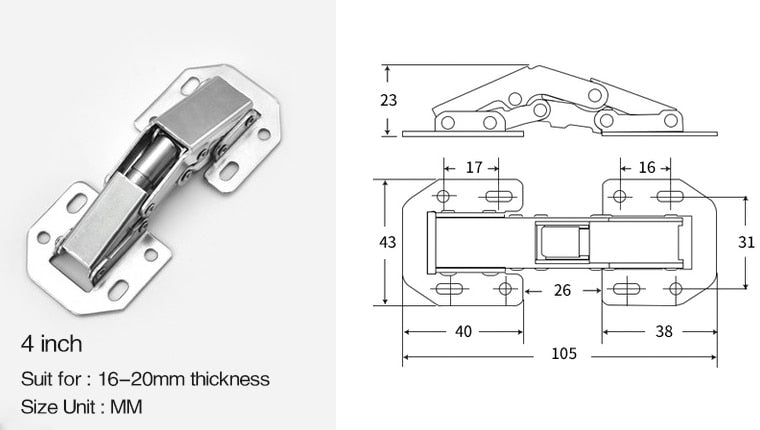 Forda 90 Degree Soft Close Cabinet Door Hinges