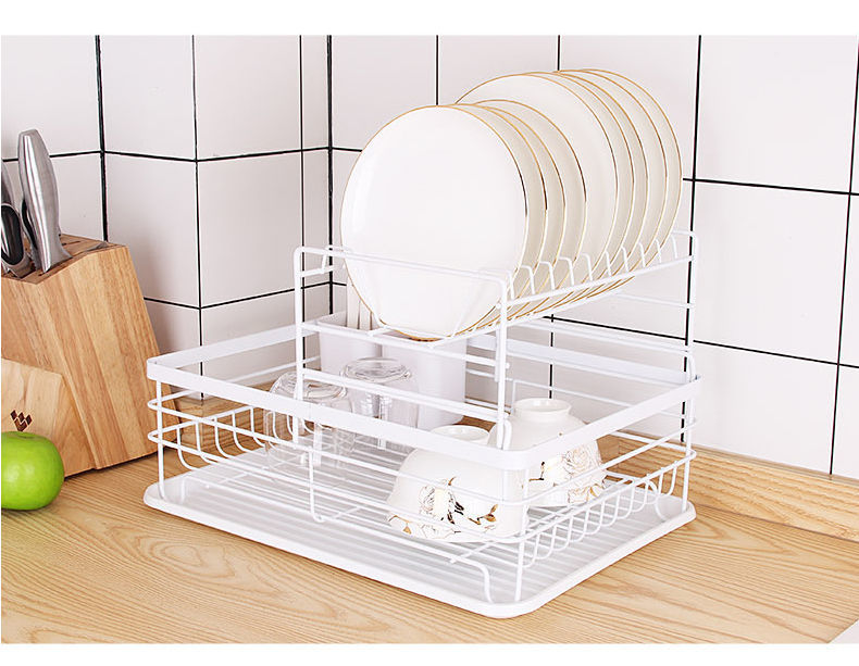 Forda 2 Tier Multifunction Kitchen Organizer Dish Drainer Rack