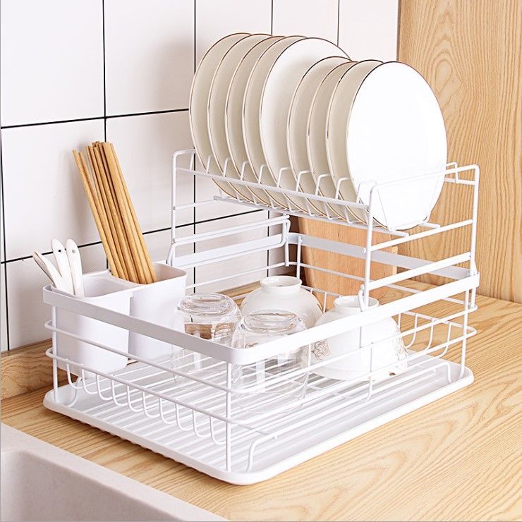 Forda 2 Tier Multifunction Kitchen Organizer Dish Drainer Rack