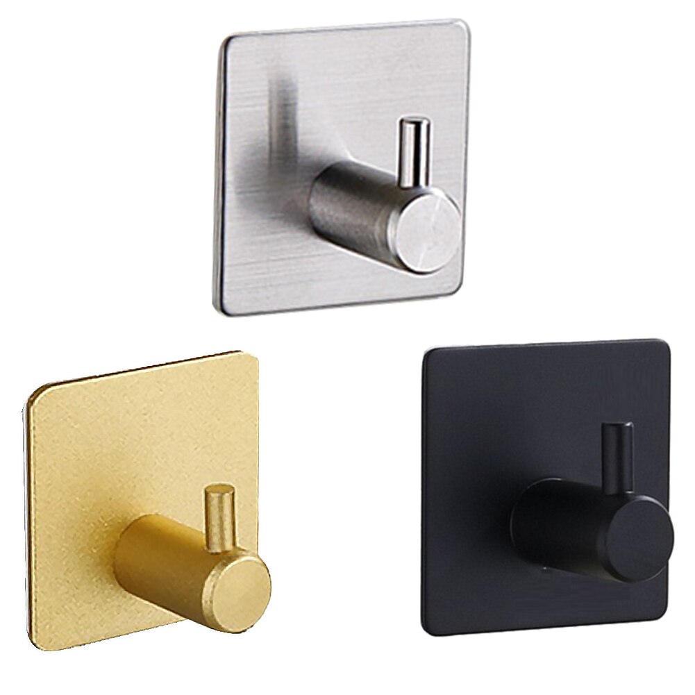 Forda Stainless Steel Self Adhesive Bathroom Clothes Hooks For Wall