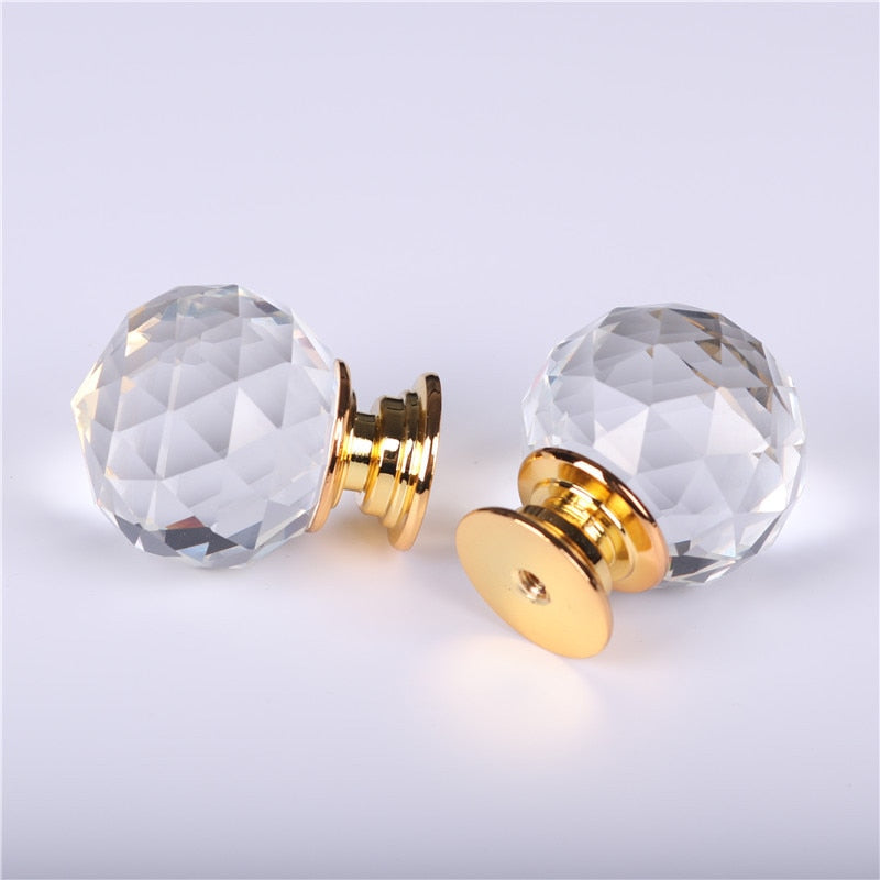 Forda Glass Cupboard Drawer Kitchen Ball Crystal Knobs