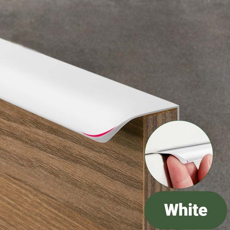 Forda Aluminum Alloy White Hidden Long kitchen cabinet door handles