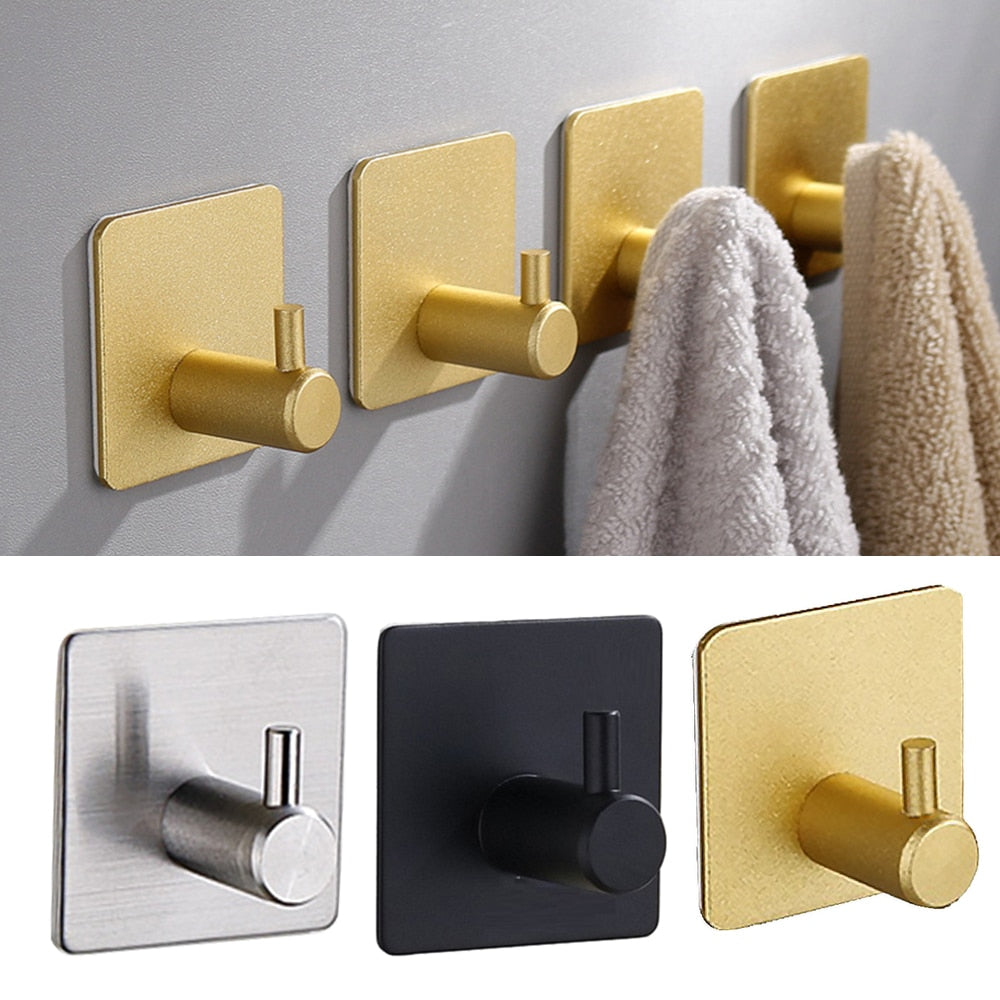 Forda Stainless Steel Self Adhesive Bathroom Clothes Hooks For Wall