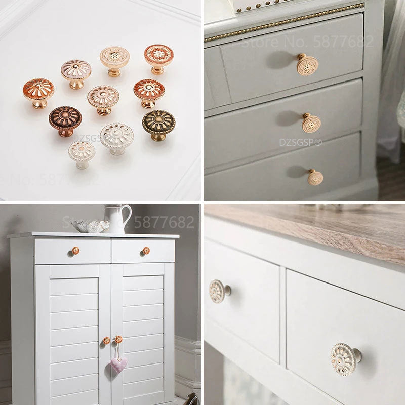 Forda Retro Zinc Kitchen Cabinet Decorative Drawer Knobs