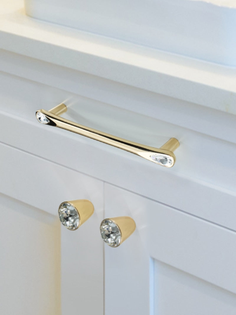 Forda Glod Closet Crystal Dresser Handles and Knobs