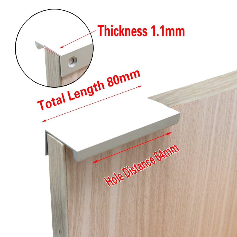 Forda Aluminium Extrusion Hidden Kitchen Cabinet Pulls