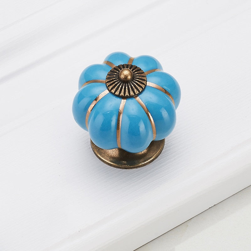 Forda Pumpkin 40mm Single Hole Ceramic Drawer Knobs