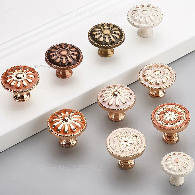 Forda Retro Zinc Kitchen Cabinet Decorative Drawer Knobs