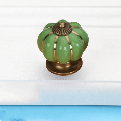 Forda Pumpkin 40mm Single Hole Ceramic Drawer Knobs