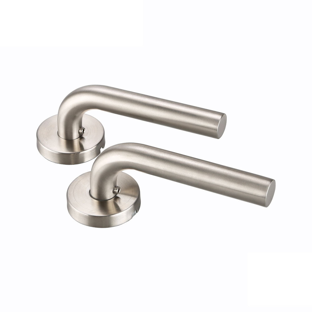 Forda Stainless Steel Satin Finish Door Handle Lock Set